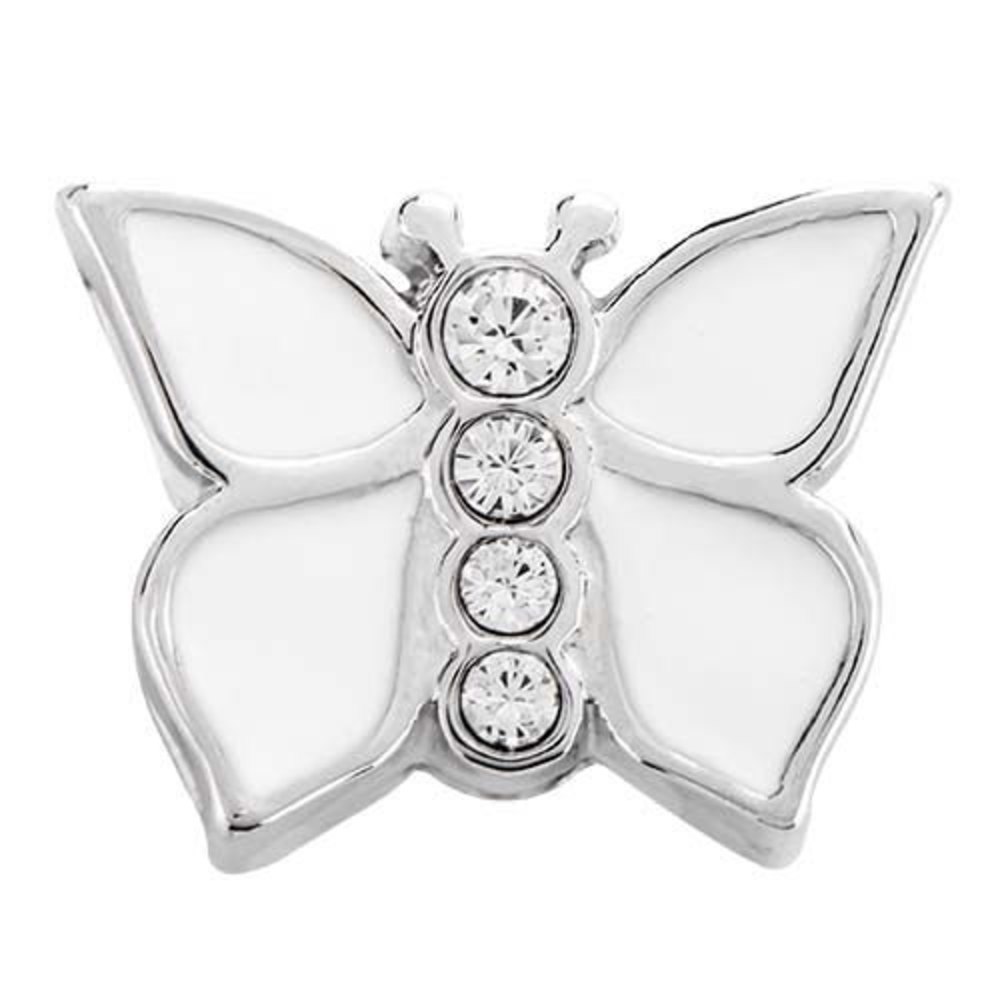 Origami Owl Silver Opalescent Butterfly Slider Swarovski Crystals - New in Bag